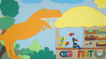 L’animazione del fruttivendolo che incontra il Dinosauro Mauro è opera di Miriam incontrata nel reparto di&nbsp;Ortopedia